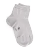 Femme Doré Doré Socquettes^Socquettes femme fines en fil d'Écosse - Gris Métal