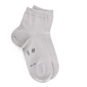 Femme Doré Doré Socquettes^Socquettes femme fines en fil d'Écosse - Gris Métal