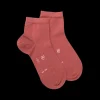 Femme Doré Doré Socquettes^Socquettes femme fines en fil d'Écosse - Rose Jouy