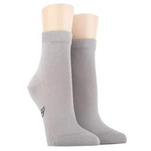 Femme Doré Doré Socquettes^Socquettes femme fines en fil d'Écosse - Gris Métal
