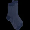 Femme Doré Doré Socquettes^Socquettes feuilles en transparence - Bleu