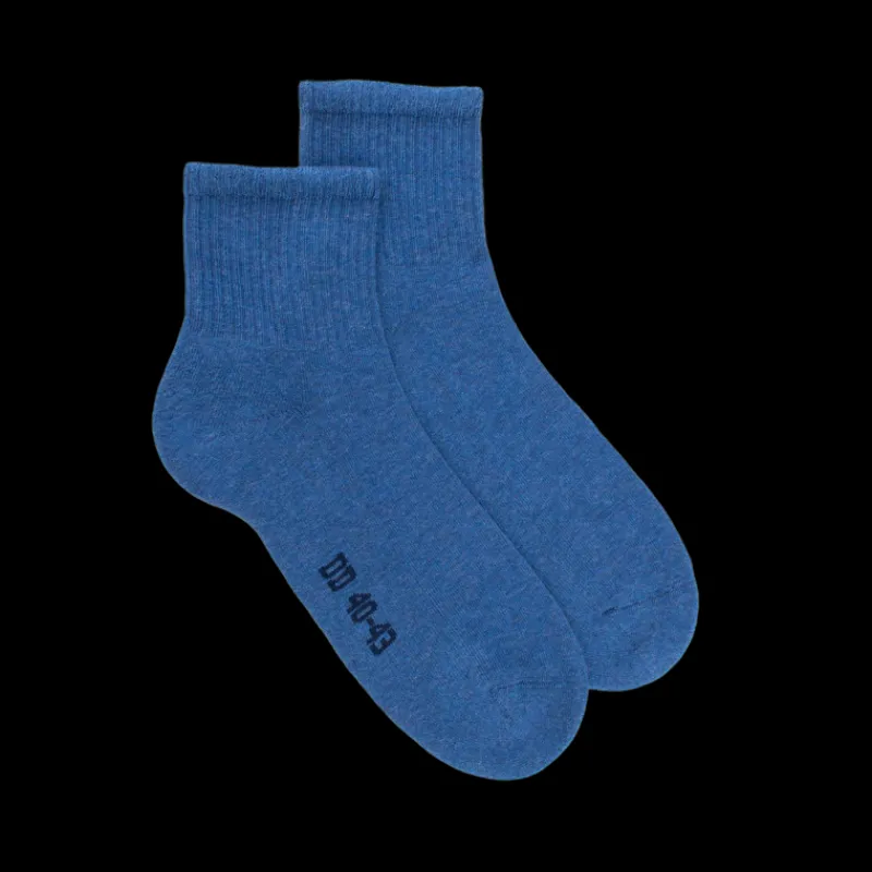 socquettes_homme_en_coton_0.webp Homme Doré Doré Socquettes^Socquettes homme en coton avec semelle confort - Bleu jean clair