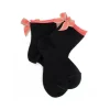 Enfant Doré Doré Socquettes^Socquettes noires et rose fluo pour enfant