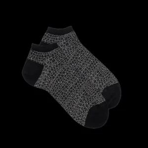 Femme Doré Doré Socquettes^Socquettes pour femmes en fil d'Ecosse à motifs crocodile -
