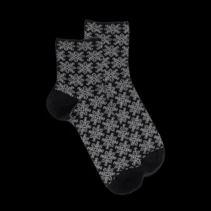 Femme Doré Doré Socquettes^Socquettes pour femmes en fil d'Ecosse à motifs de mandalas avec effet scintillant. -