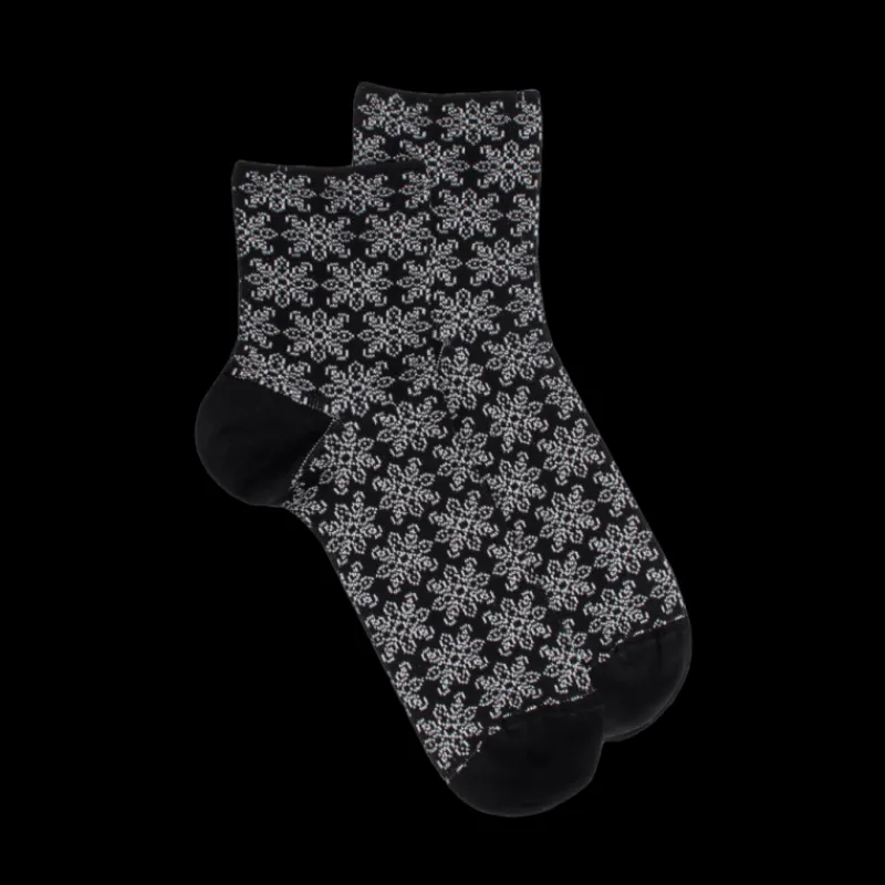 socquettes_pour_femmes_en_0-16.webp Femme Doré Doré Socquettes^Socquettes pour femmes en fil d'Ecosse à motifs de mandalas avec effet scintillant. -