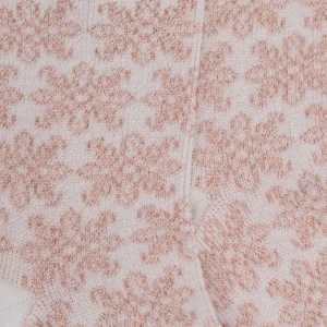 Femme Doré Doré Socquettes^Socquettes pour femmes en fil d'Ecosse à motifs de mandalas avec effet scintillant. - Blanc Givre