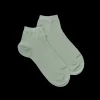 Femme Doré Doré Socquettes^Soquettes femme en coton avec effet brillant - Vert Sauge